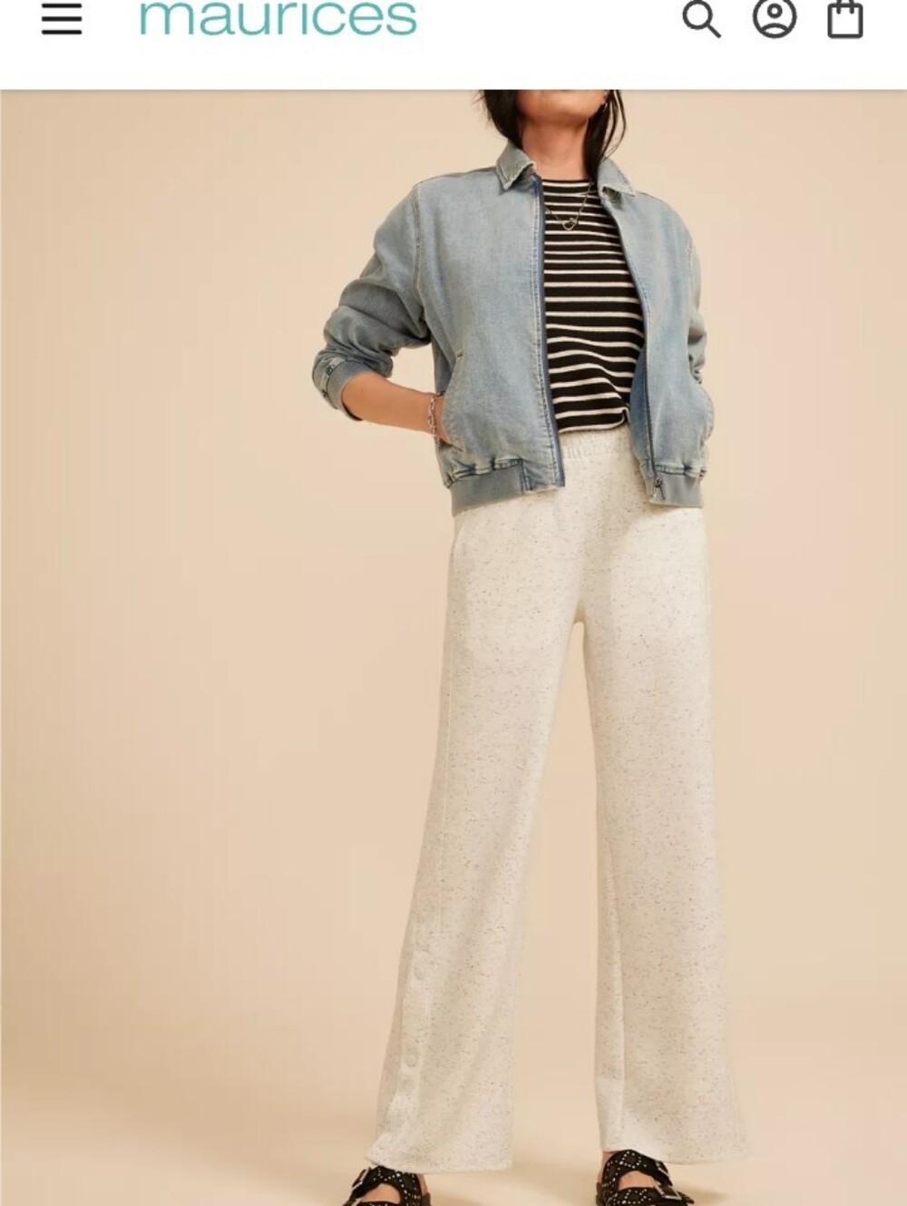 Maurices Speckled Scuba Wide Leg Pant